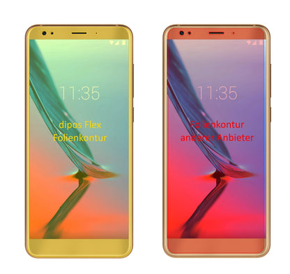 ZTEBlade V9 Vita mit aufgebrachter dipos Displayschutzfolie, glasklare Darstellung ohne Einschränkungen