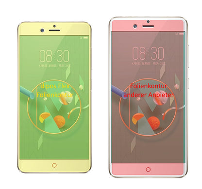 ZTENubia Z17 miniS mit aufgebrachter dipos Displayschutzfolie, glasklare Darstellung ohne Einschränkungen