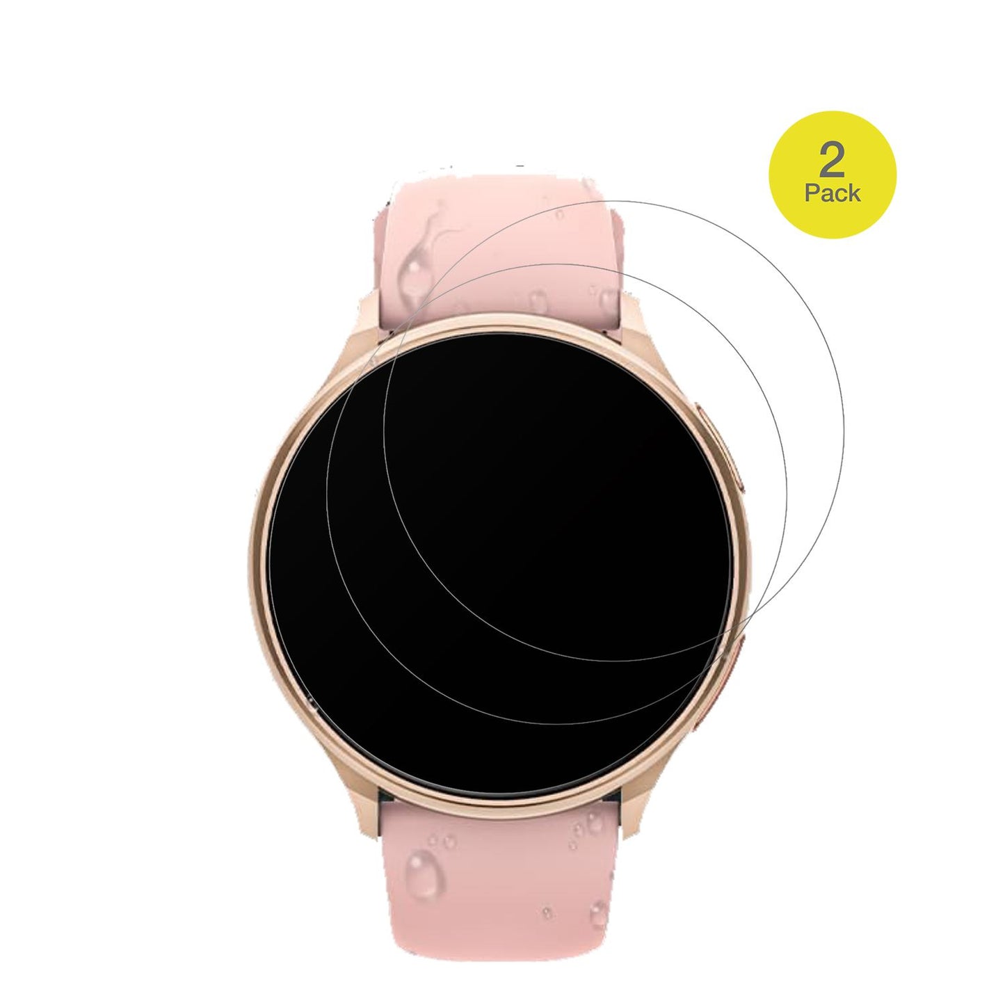 AimiuveiSmartwatch 1.27 Zoll mit aufgebrachter dipos Flex Schutzfolie, glasklare Darstellung ohne Einschränkungen