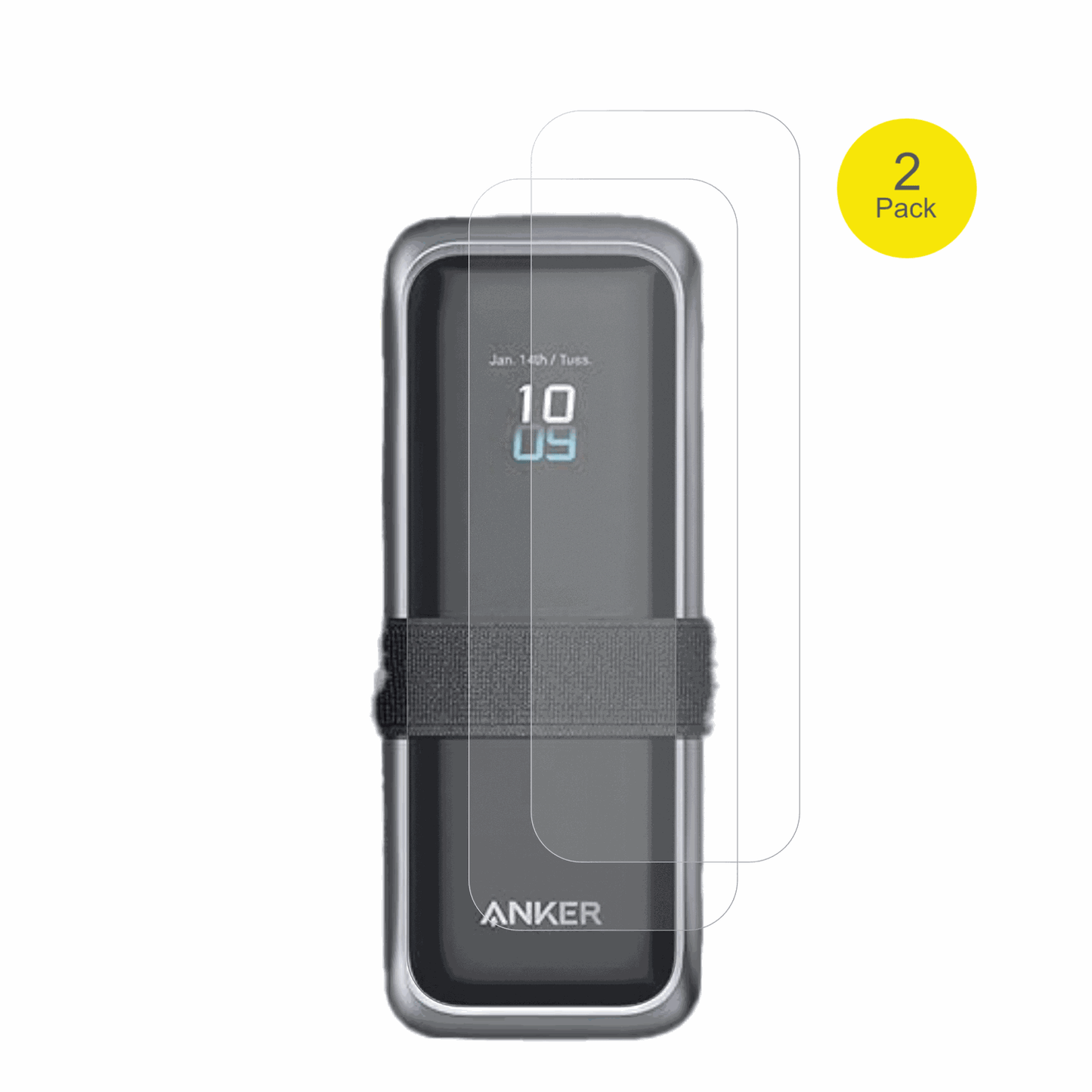 AnkerPrime 220 W mit aufgebrachter dipos Flex Schutzfolie, glasklare Darstellung ohne Einschr�nkungen