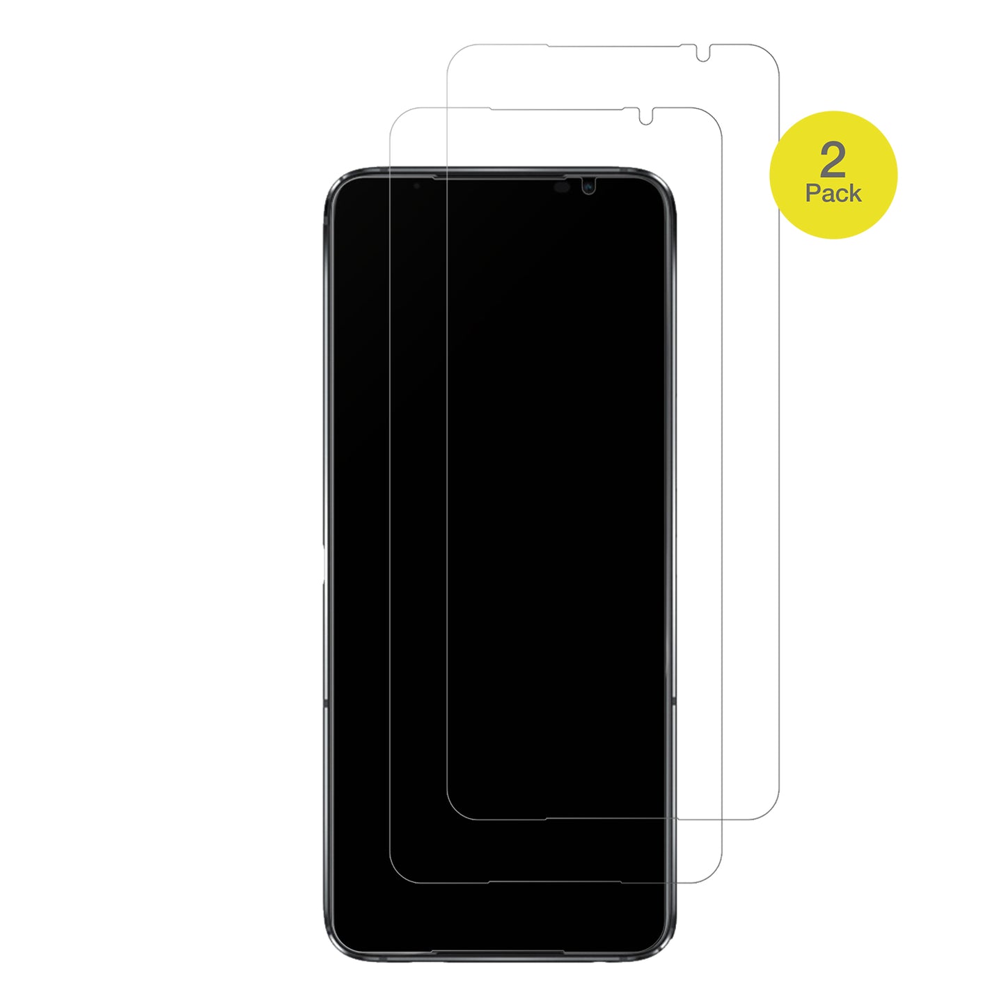 AsusROG Phone 6D mit aufgebrachter dipos Flex Schutzfolie, glasklare Darstellung ohne Einschränkungen