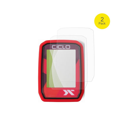CiclosportProtos 105 mit aufgebrachter dipos Flex Schutzfolie, glasklare Darstellung ohne Einschränkungen