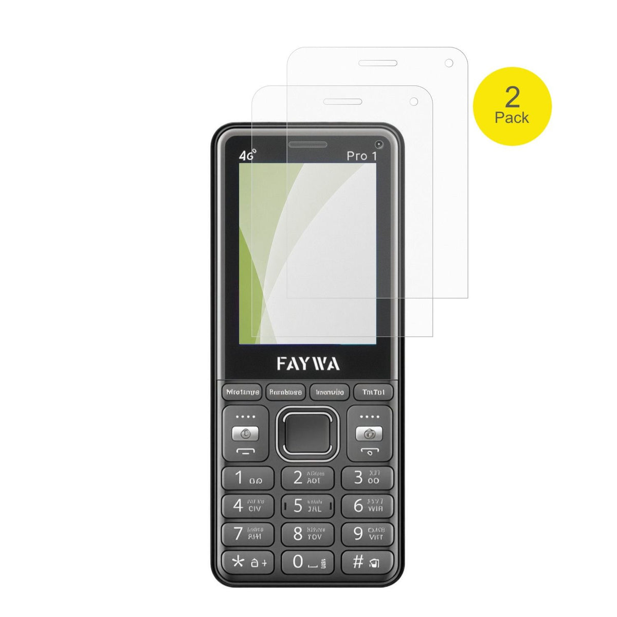 FaywaPro 1 4G mit aufgebrachter dipos Flex Schutzfolie, glasklare Darstellung ohne Einschränkungen
