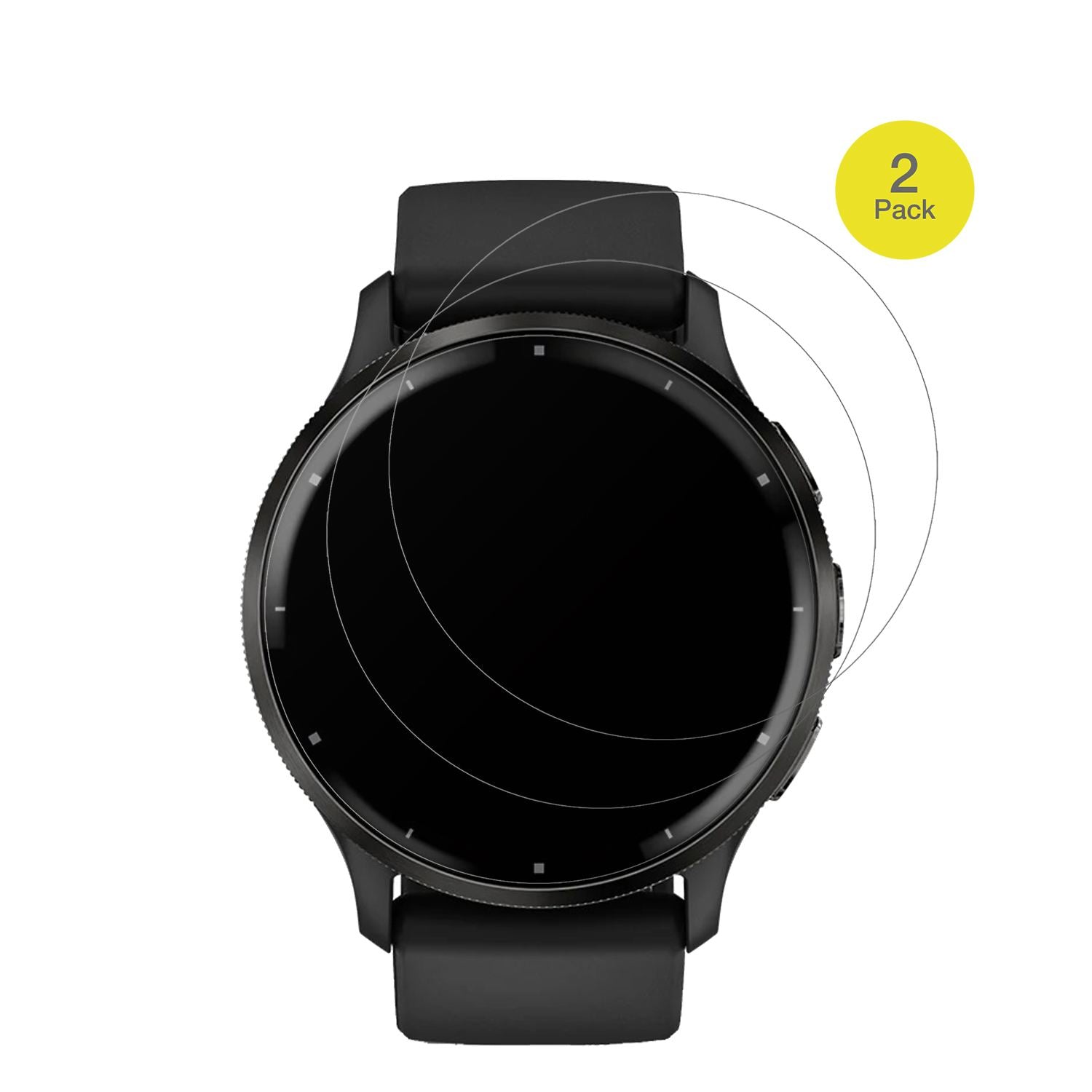 GarminVenu 3 mit aufgebrachter dipos Flex Schutzfolie, glasklare Darstellung ohne Einschränkungen