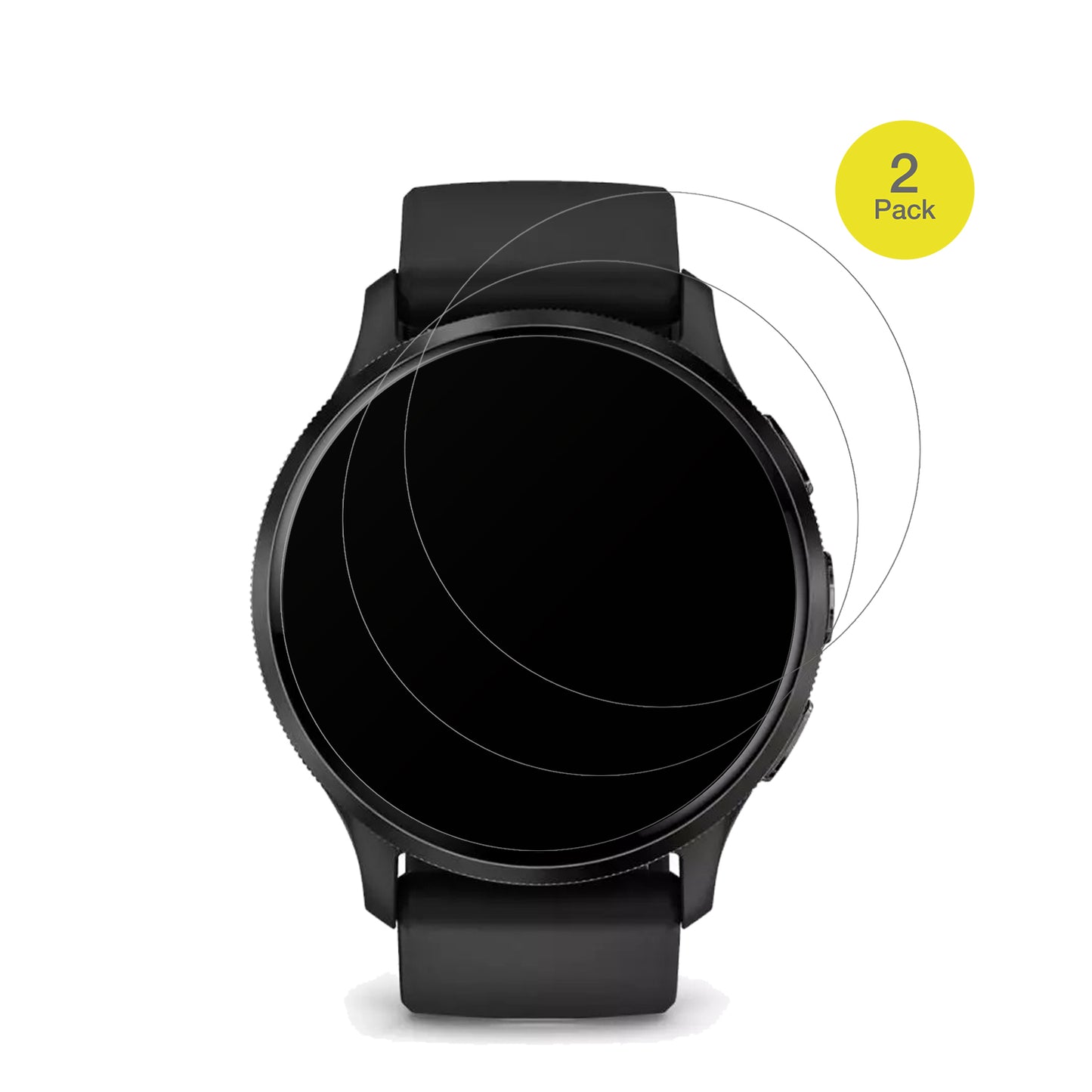 GarminVenu 3s mit aufgebrachter dipos Flex Schutzfolie, glasklare Darstellung ohne Einschränkungen