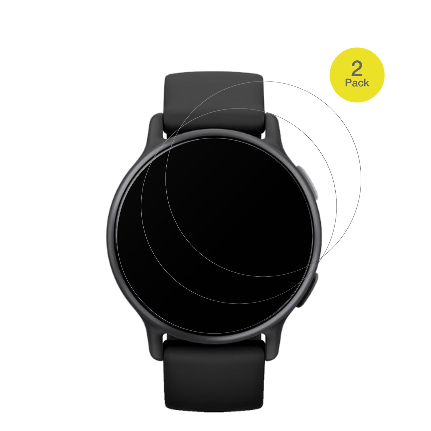 GarminVivoactive 5 mit aufgebrachter dipos Flex Schutzfolie, glasklare Darstellung ohne Einschränkungen