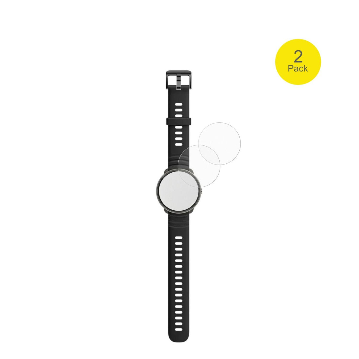 HammerWatch Ventus mit aufgebrachter dipos Flex Schutzfolie, glasklare Darstellung ohne Einschränkungen