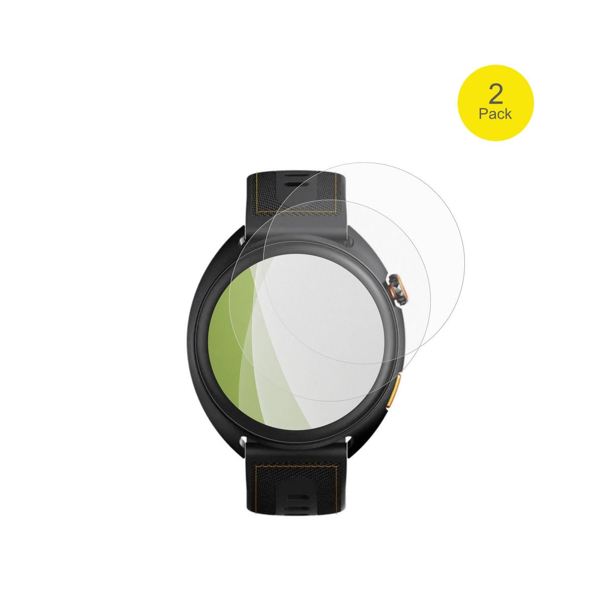 HammerWatch Ventus Pro mit aufgebrachter dipos Flex Schutzfolie, glasklare Darstellung ohne Einschränkungen