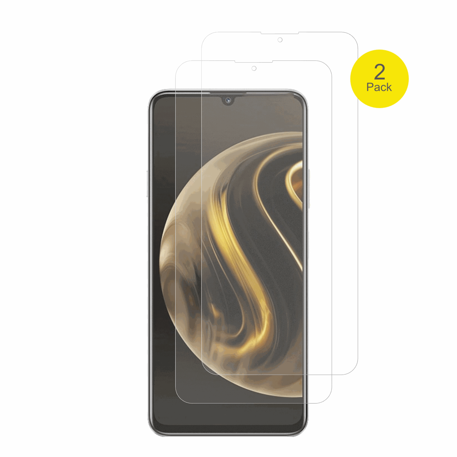 HuaweiEnjoy 70 mit aufgebrachter dipos Flex Schutzfolie, glasklare Darstellung ohne Einschränkungen