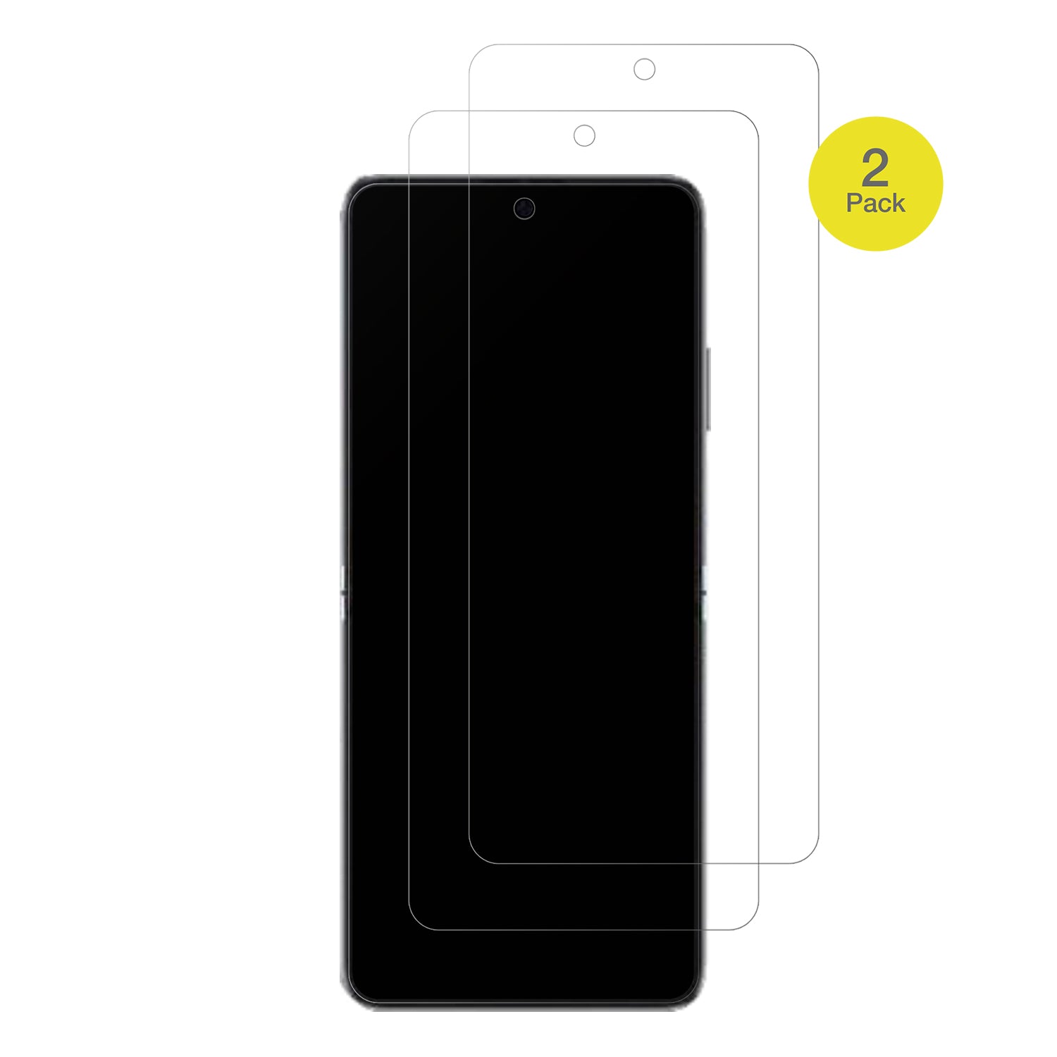 HuaweiPocket 2 mit aufgebrachter dipos Flex Schutzfolie, glasklare Darstellung ohne Einschränkungen