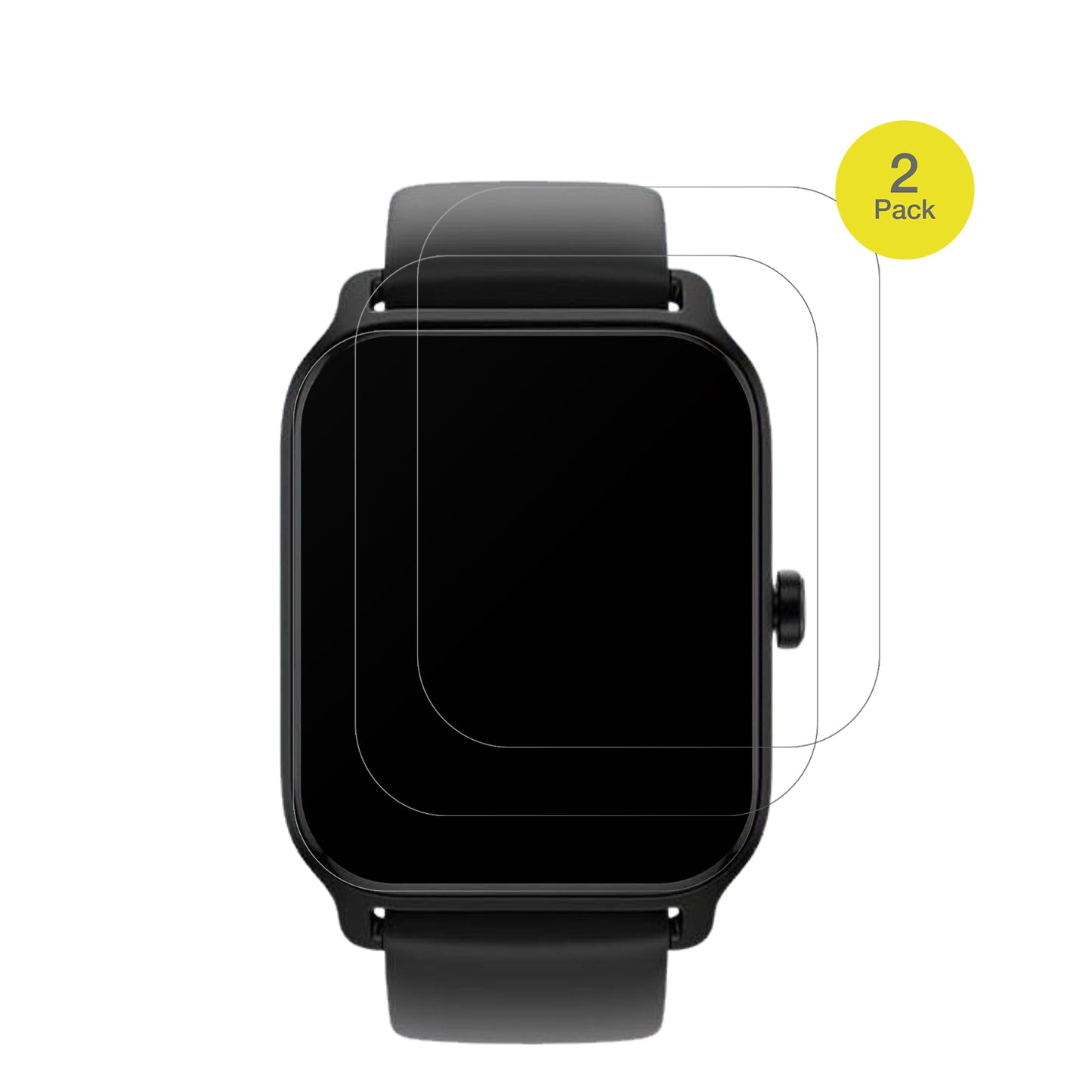 IFMDA1.8 Zoll Smartwatch mit aufgebrachter dipos Flex Schutzfolie, glasklare Darstellung ohne Einschränkungen