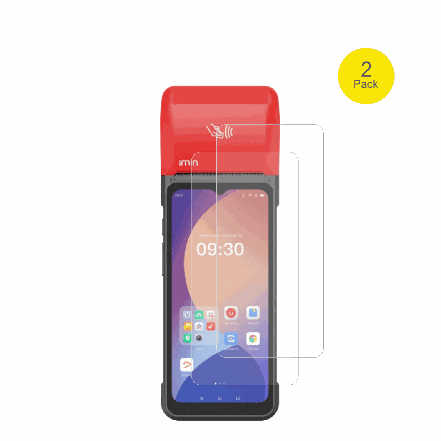 IMINSwift 2 / 2 Pro mit aufgebrachter dipos Flex Schutzfolie, glasklare Darstellung ohne Einschr�nkungen