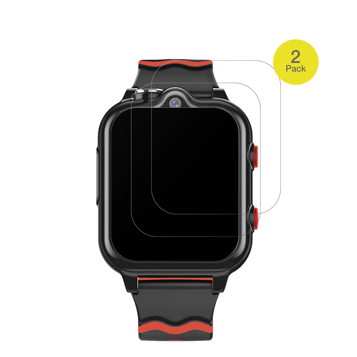KrostmingKids Smartwatch GPS 4G mit aufgebrachter dipos Flex Schutzfolie, glasklare Darstellung ohne Einschränkungen