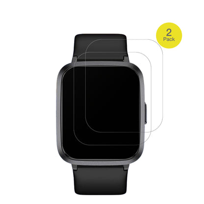 LETSACTIVID205U Smartwatch mit aufgebrachter dipos Flex Schutzfolie, glasklare Darstellung ohne Einschränkungen