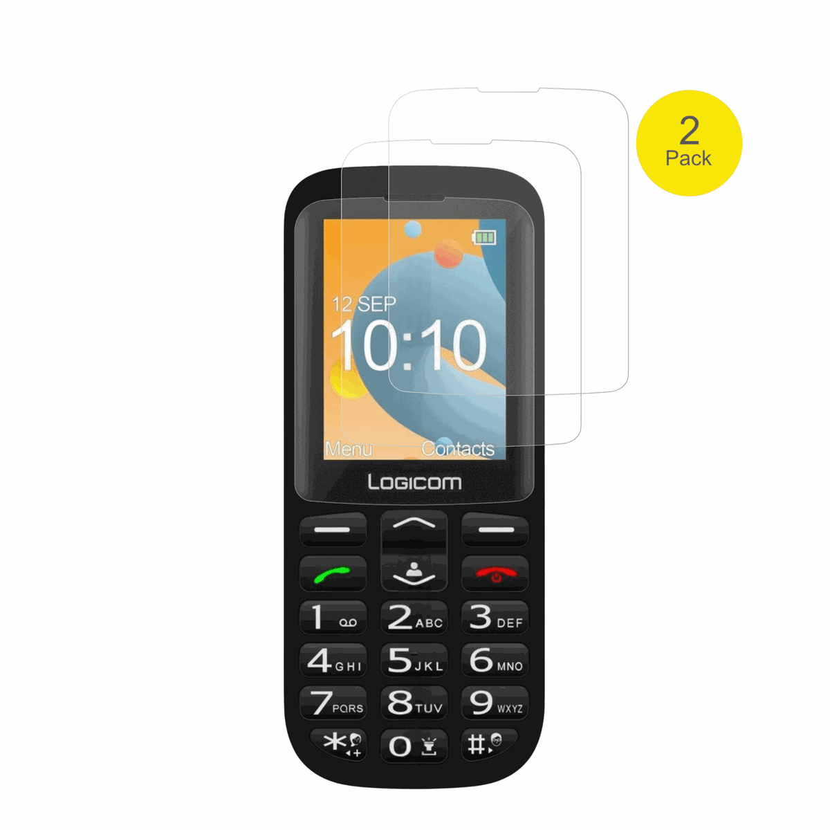 LogicomPosh XL mit aufgebrachter dipos Flex Schutzfolie, glasklare Darstellung ohne Einschränkungen