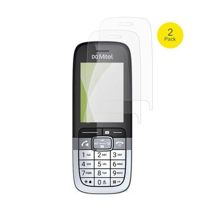 MitelOpenScape DECT Phone SL7 mit aufgebrachter dipos Flex Schutzfolie, glasklare Darstellung ohne Einschränkungen