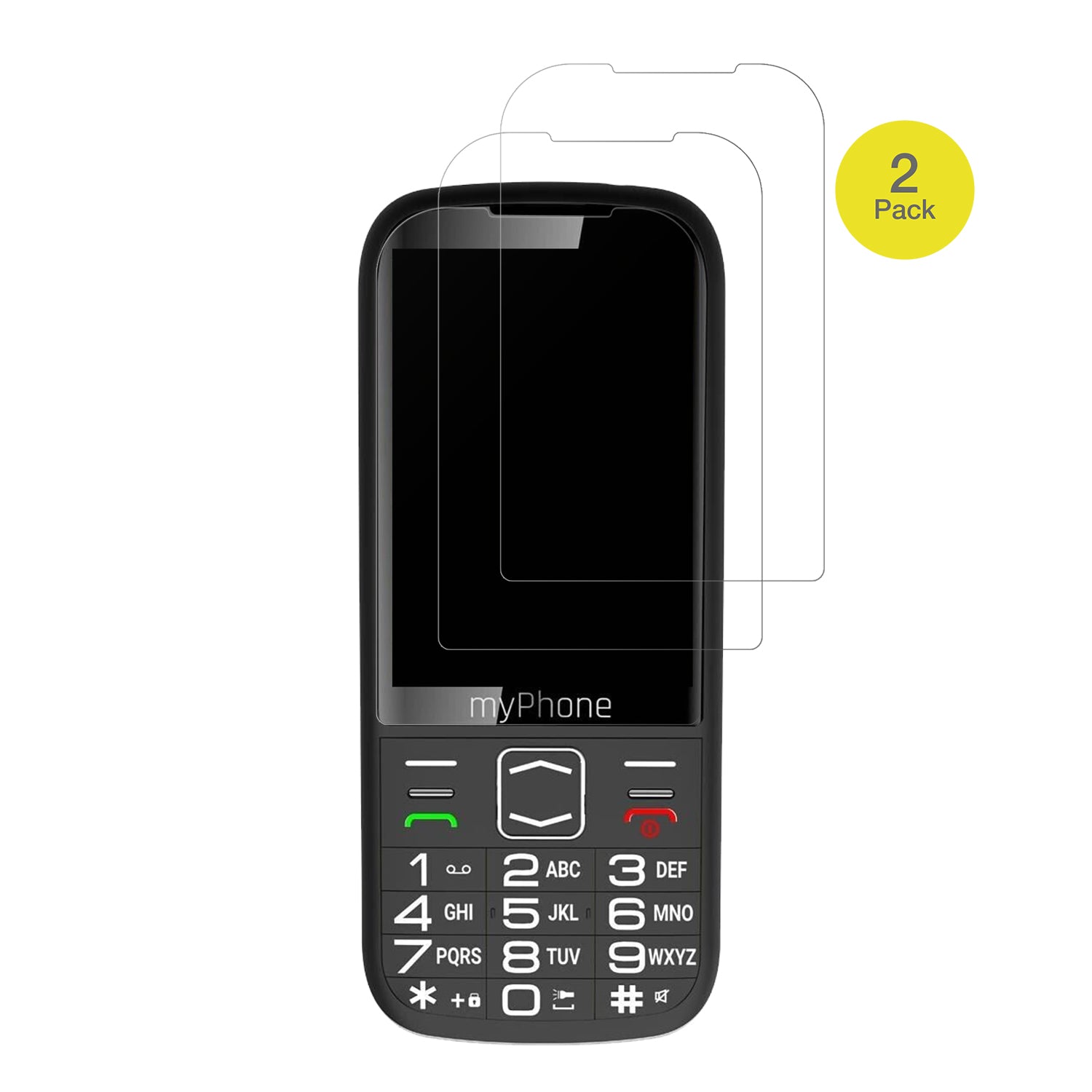myPhoneHalo4 Plus LTE mit aufgebrachter dipos Flex Schutzfolie, glasklare Darstellung ohne Einschränkungen