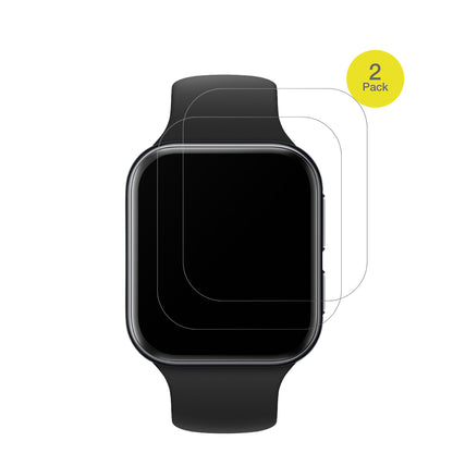 OppoWatch 3 mit aufgebrachter dipos Flex Schutzfolie, glasklare Darstellung ohne Einschränkungen