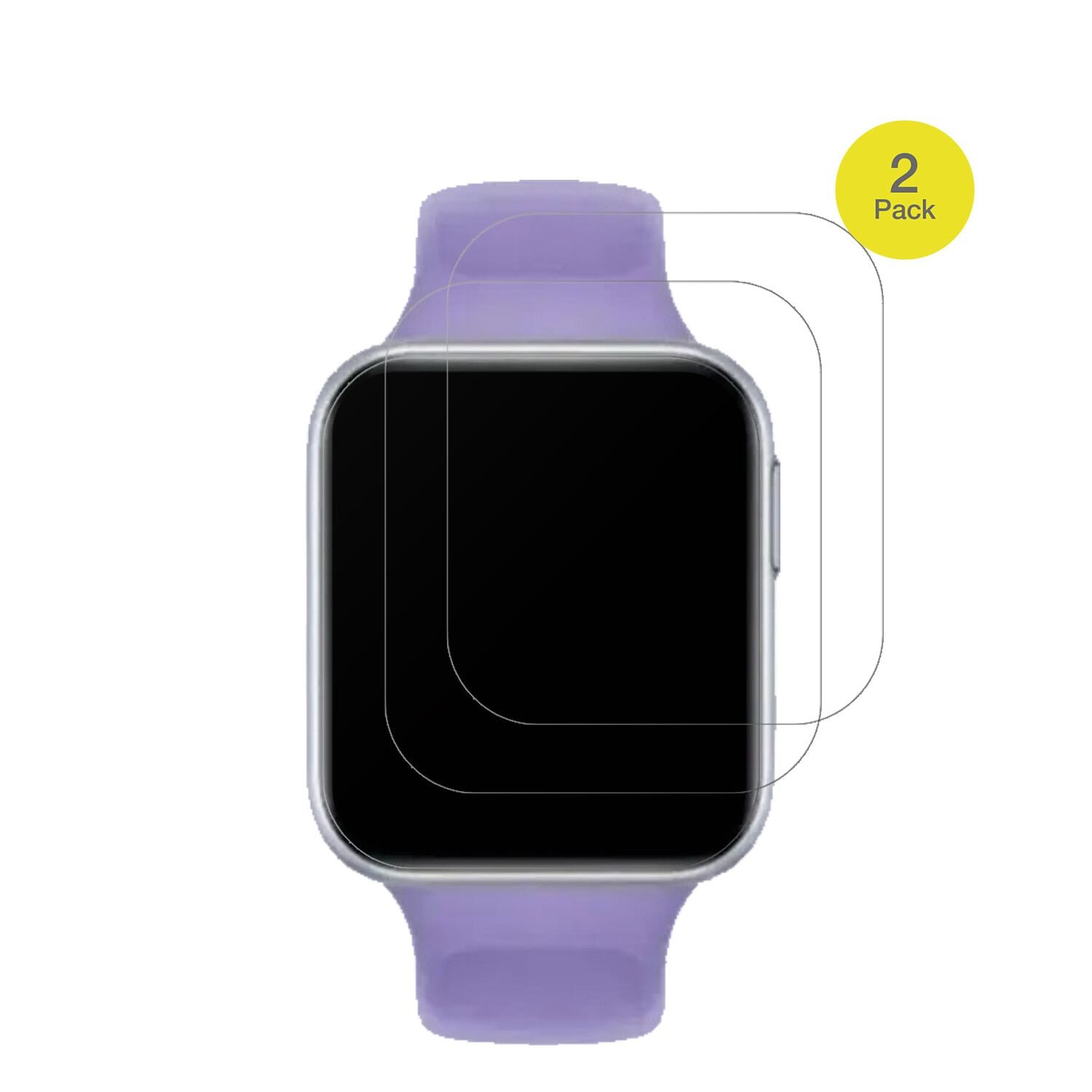 OppoWatch SE mit aufgebrachter dipos Flex Schutzfolie, glasklare Darstellung ohne Einschränkungen