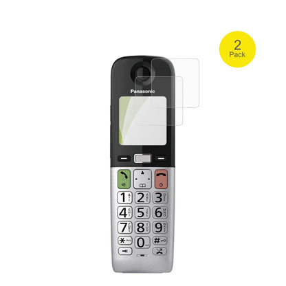 PanasonicKX-TGU432 mit aufgebrachter dipos Flex Schutzfolie, glasklare Darstellung ohne Einschränkungen