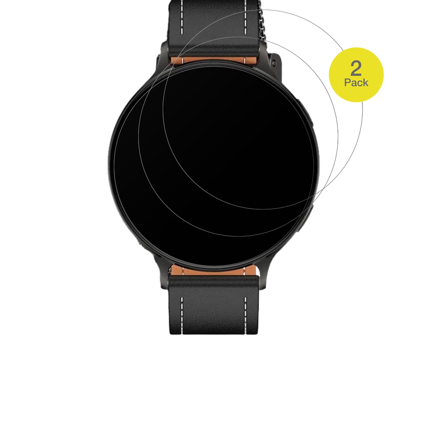 PirewareNano Smartwatch mit aufgebrachter dipos Flex Schutzfolie, glasklare Darstellung ohne Einschränkungen