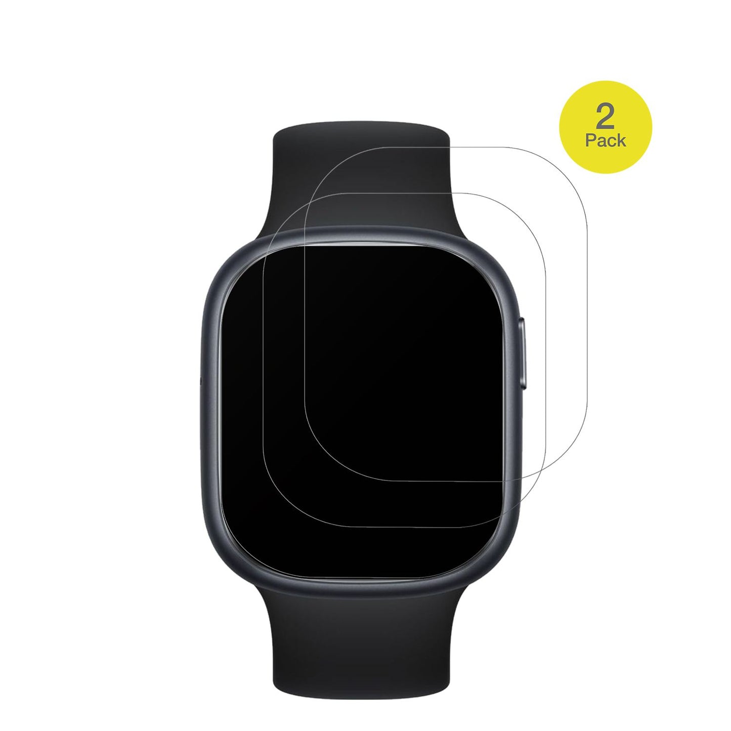 RollmeS1 Smartwatch mit aufgebrachter dipos Flex Schutzfolie, glasklare Darstellung ohne Einschränkungen