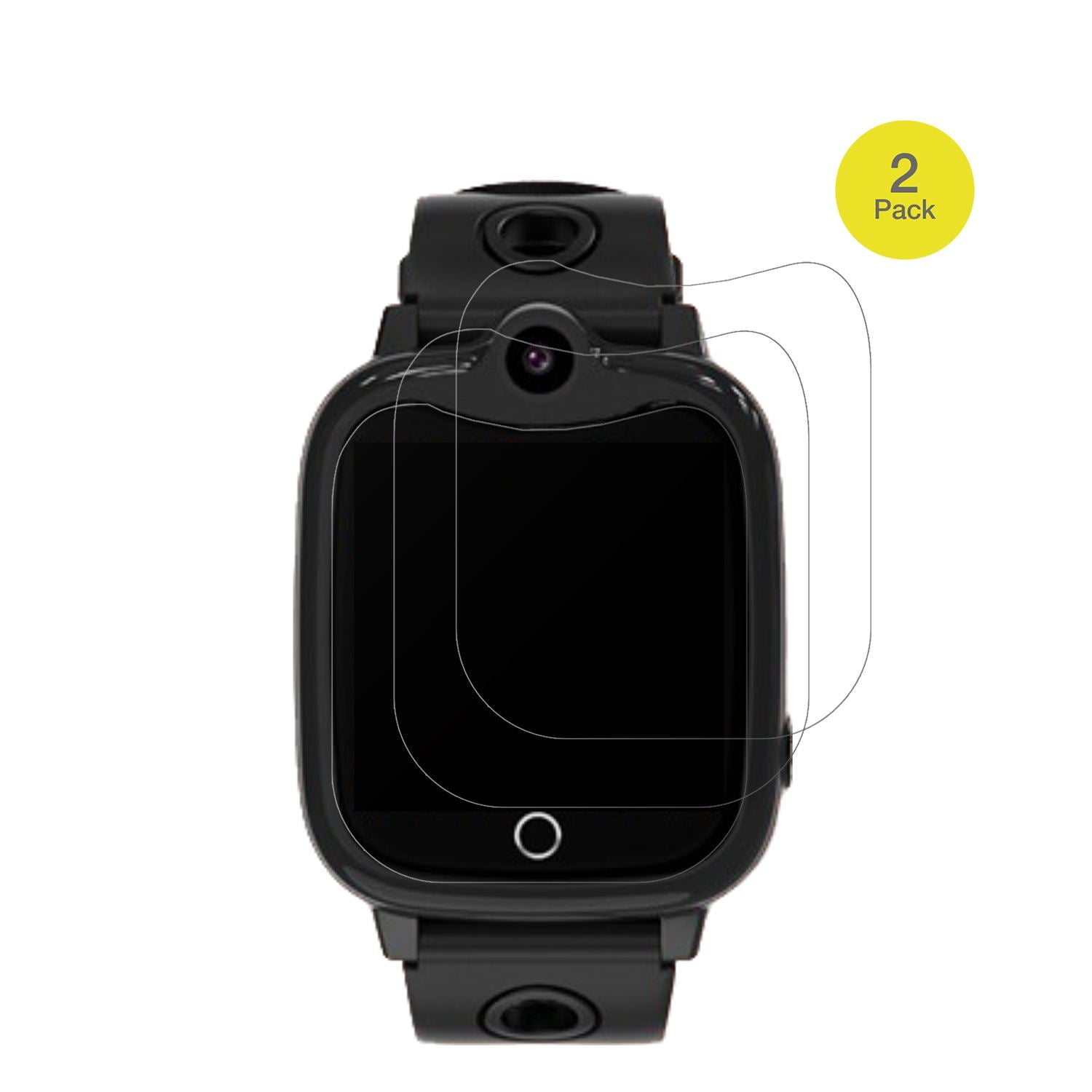 Ruopoem4G Kinder Smartwatch mit aufgebrachter dipos Flex Schutzfolie, glasklare Darstellung ohne Einschränkungen
