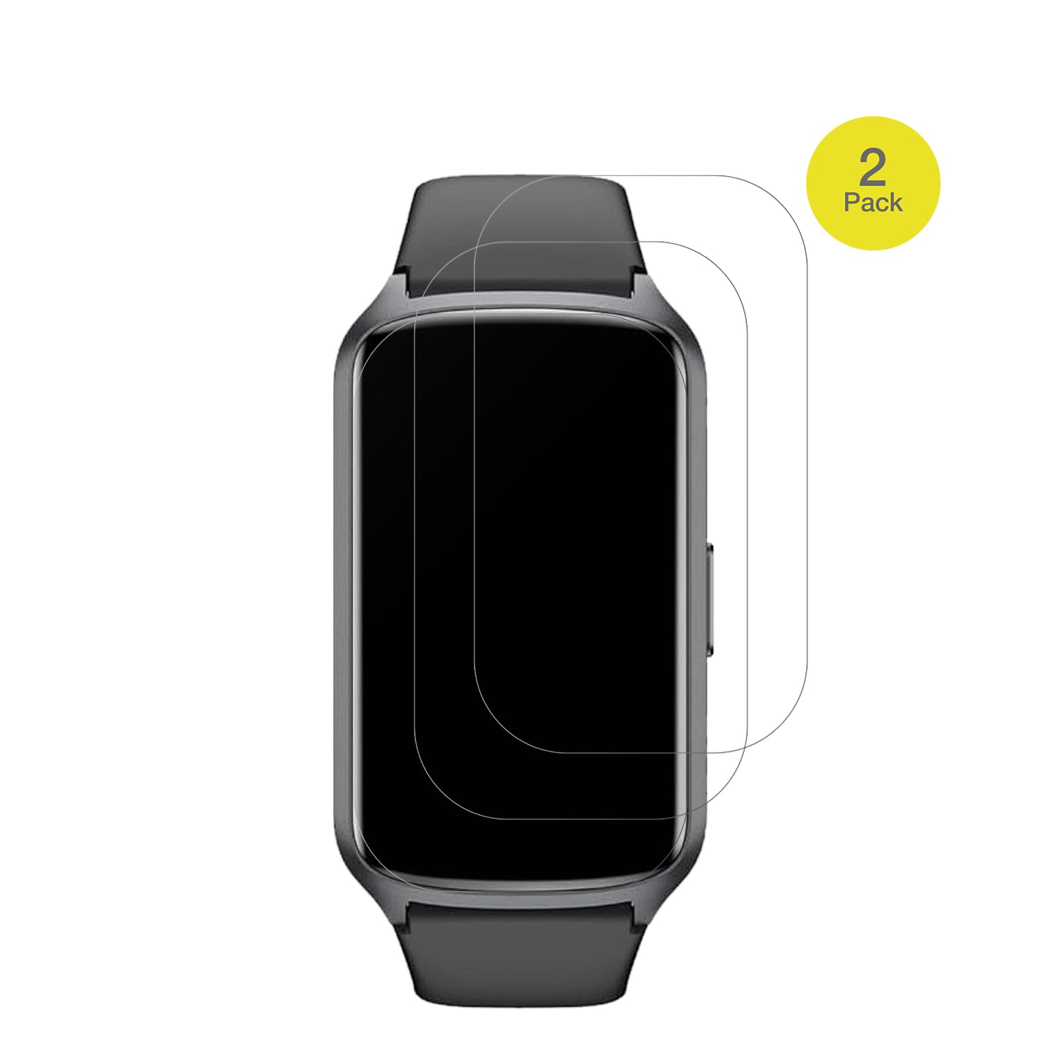 SanorumSmartwatch 1.47 Zoll mit aufgebrachter dipos Flex Schutzfolie, glasklare Darstellung ohne Einschränkungen
