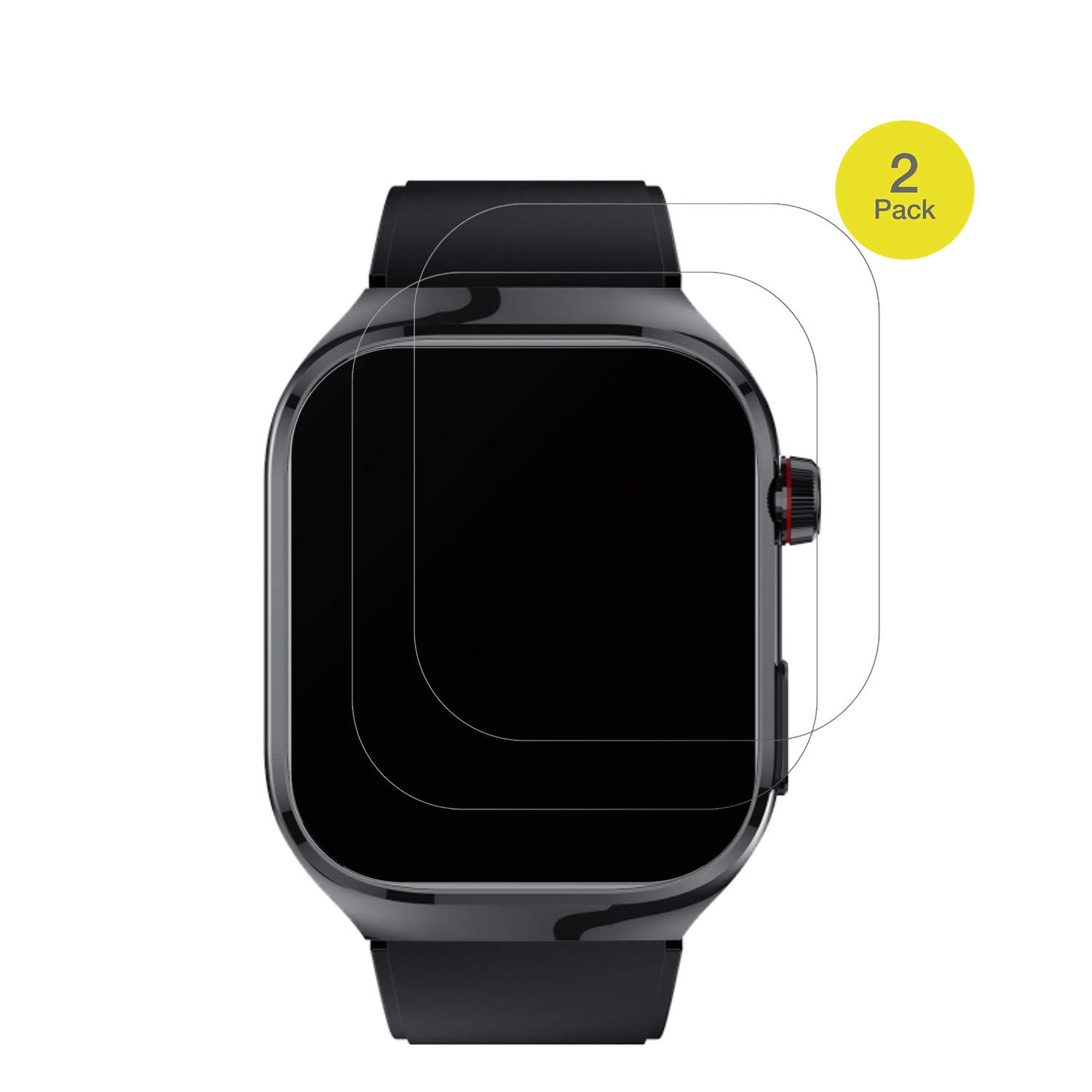 TK 16Smartwatch 2.04 Zoll mit aufgebrachter dipos Flex Schutzfolie, glasklare Darstellung ohne Einschränkungen
