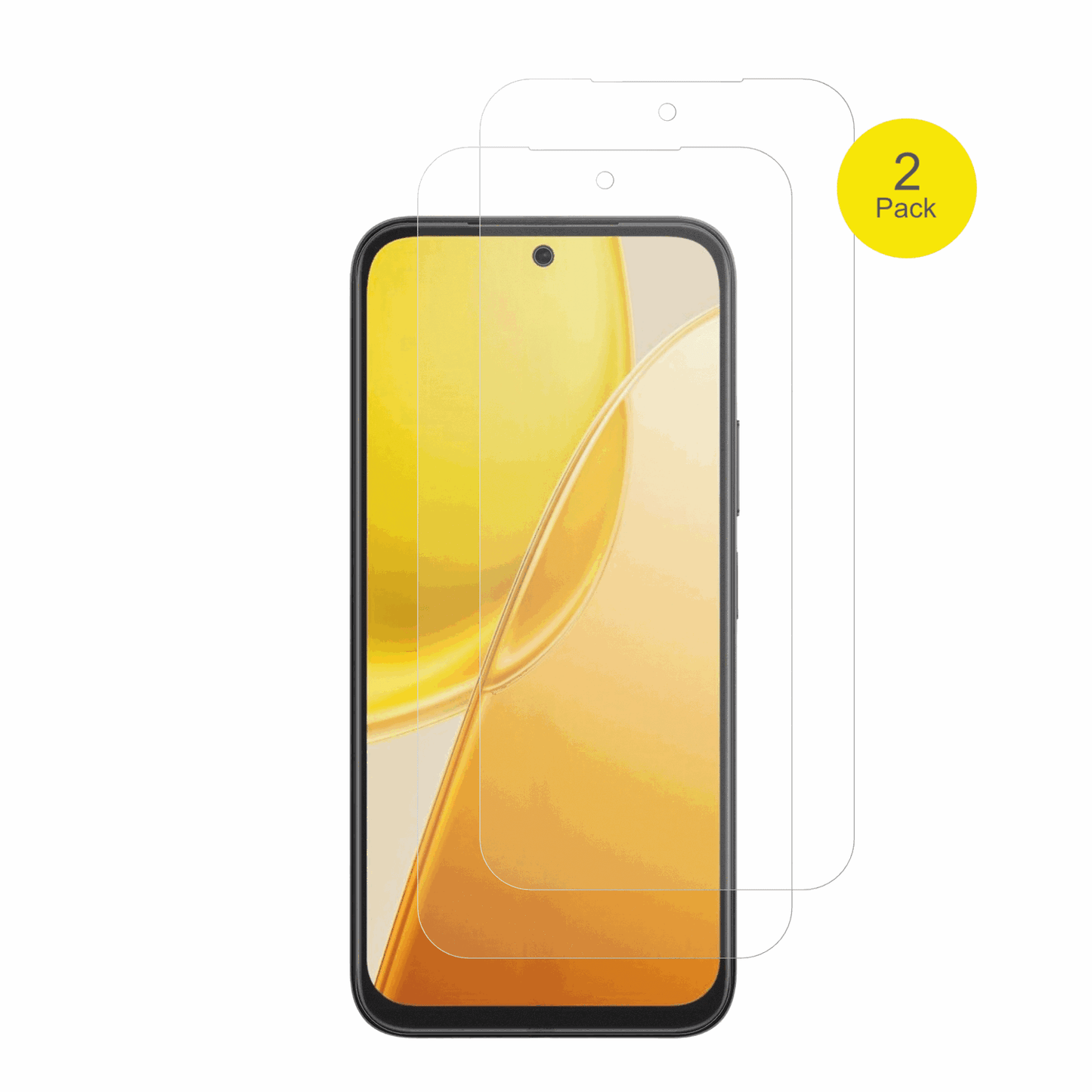 VivoY51 Pro 5G mit aufgebrachter dipos Flex Schutzfolie, glasklare Darstellung ohne Einschränkungen