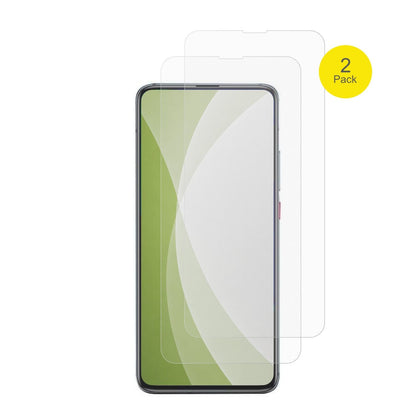 XiaomiPoco F2 Pro mit aufgebrachter dipos Flex Schutzfolie, glasklare Darstellung ohne Einschränkungen