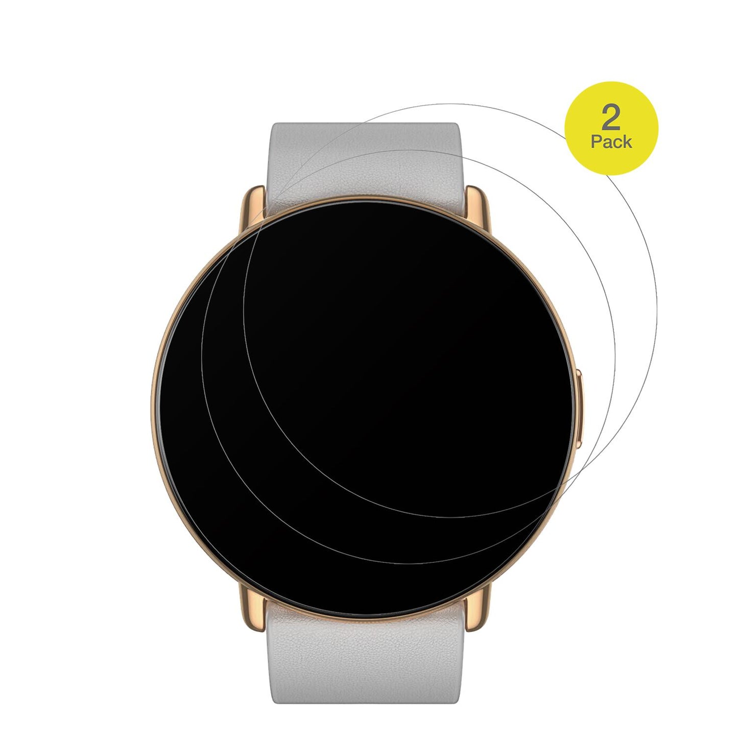 ZeppE Smartwatch mit aufgebrachter dipos Flex Schutzfolie, glasklare Darstellung ohne Einschränkungen