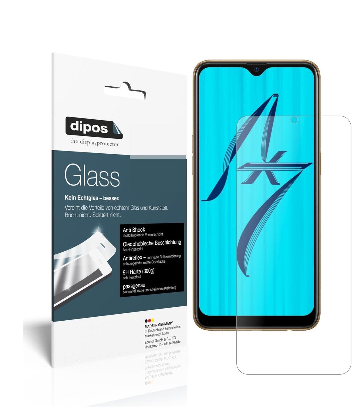 1x 9H Schutzfolie matt für Oppo AX7 Pro Panzerfolie
