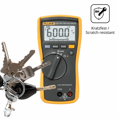dipos Displayschutz f�r Fluke MultiMeter 113, mattierte Oberfl�che, robuste Festigkeit und perfekte Passform