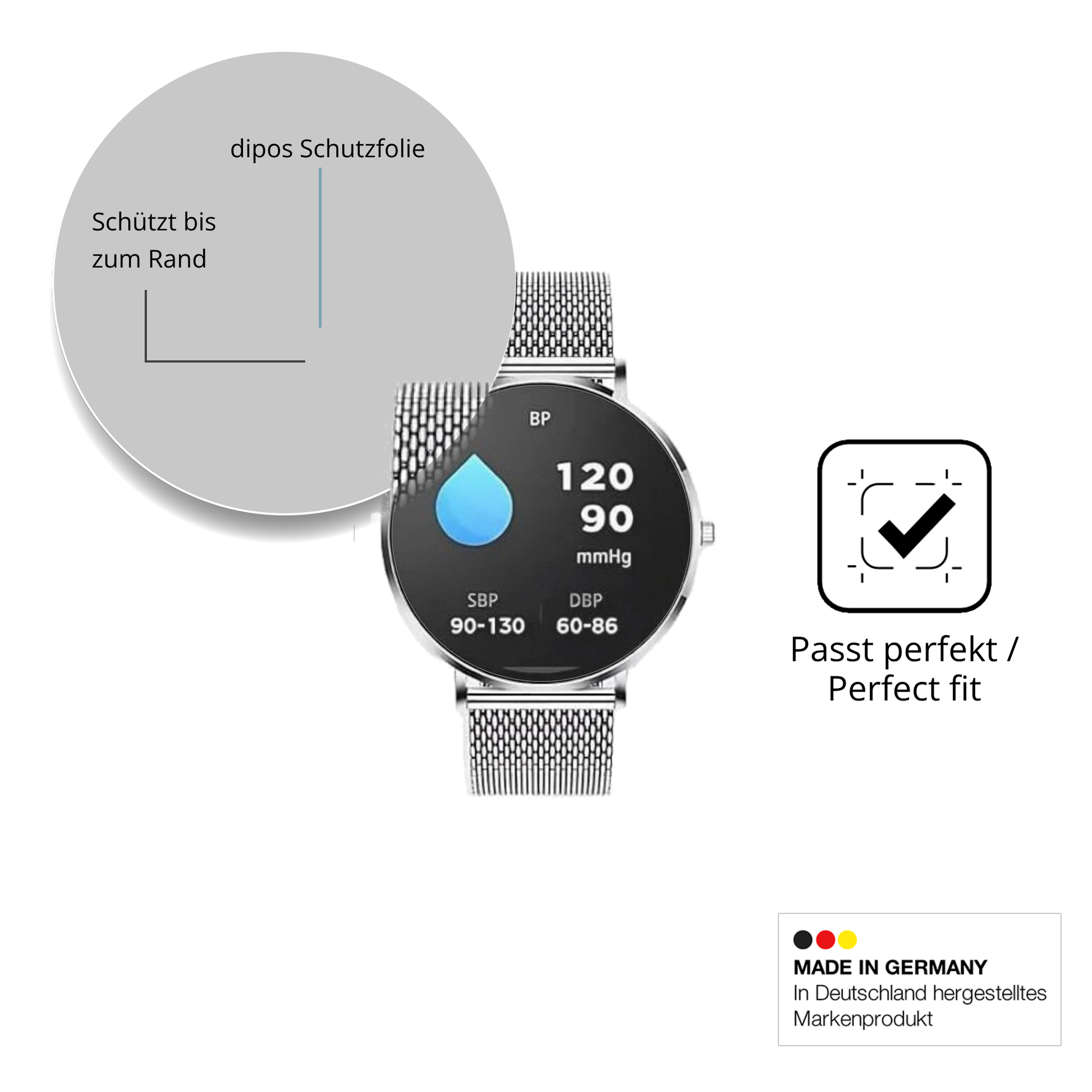Besonders flexibler Displayschutz mit Anti-Shock-Schicht im Materialmix