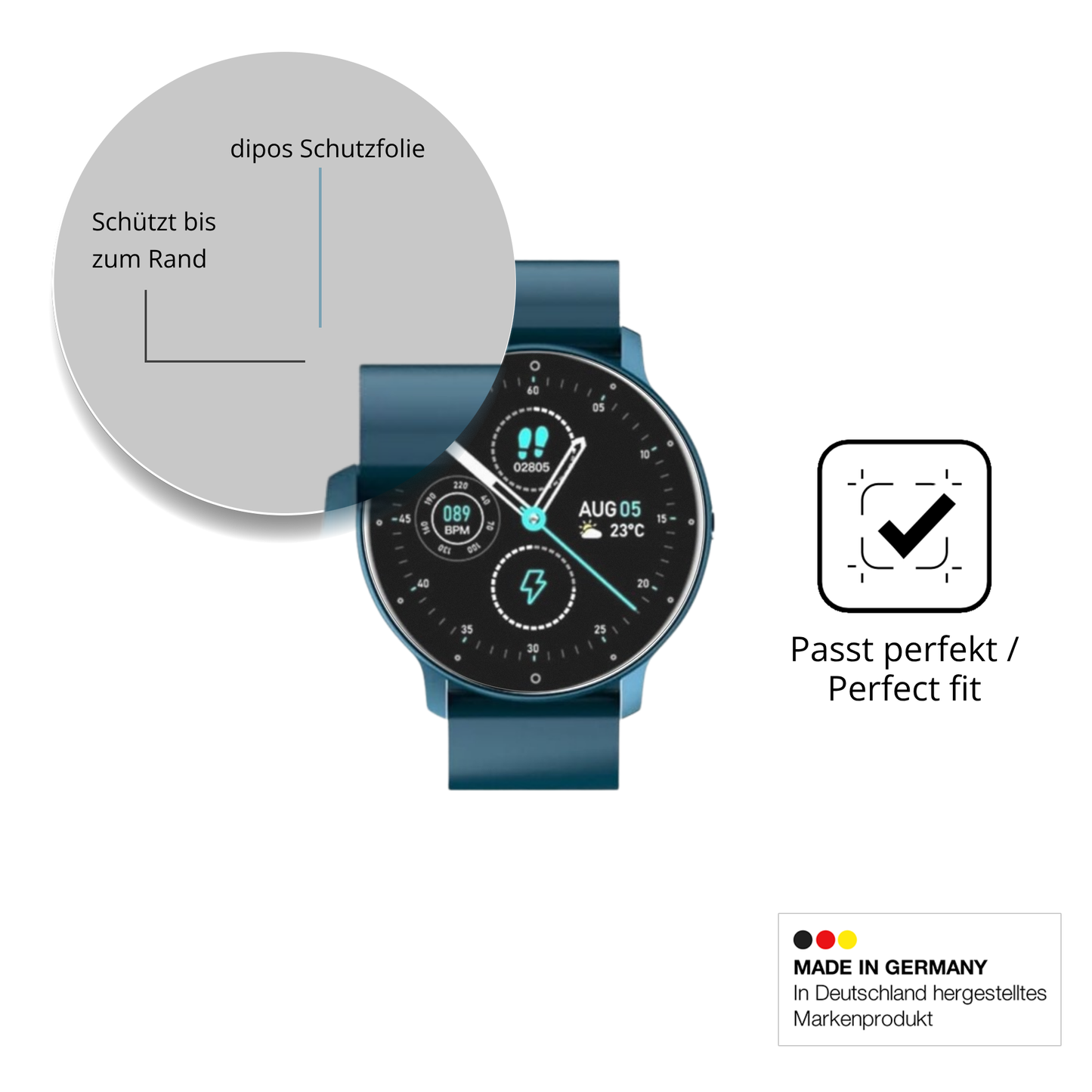 Besonders flexibler Displayschutz mit Anti-Shock-Schicht im Materialmix