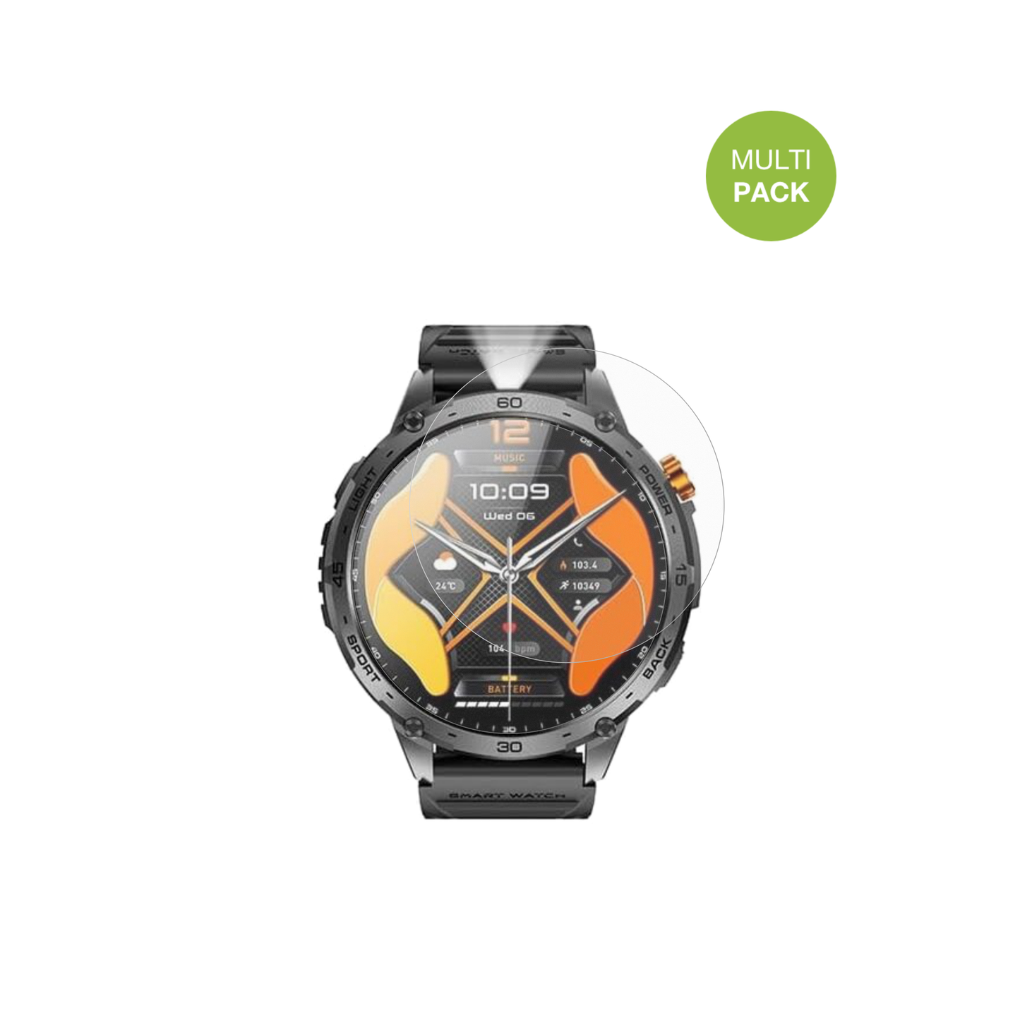 fogoinzeus 2.0 1.75 zoll mit aufgebrachter dipos Displayschutzfolie, die lästige Fingerabdrücke minimiert