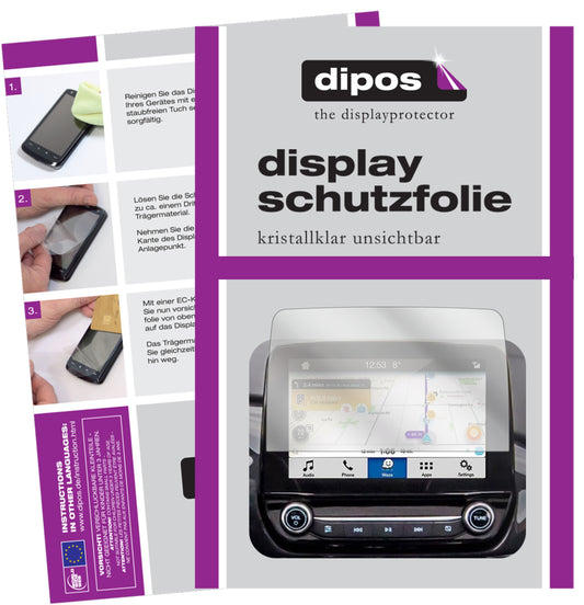 2x Schutzfolie klar für Ford EcoSport Display (ab 2017) Display-Schutzfolie