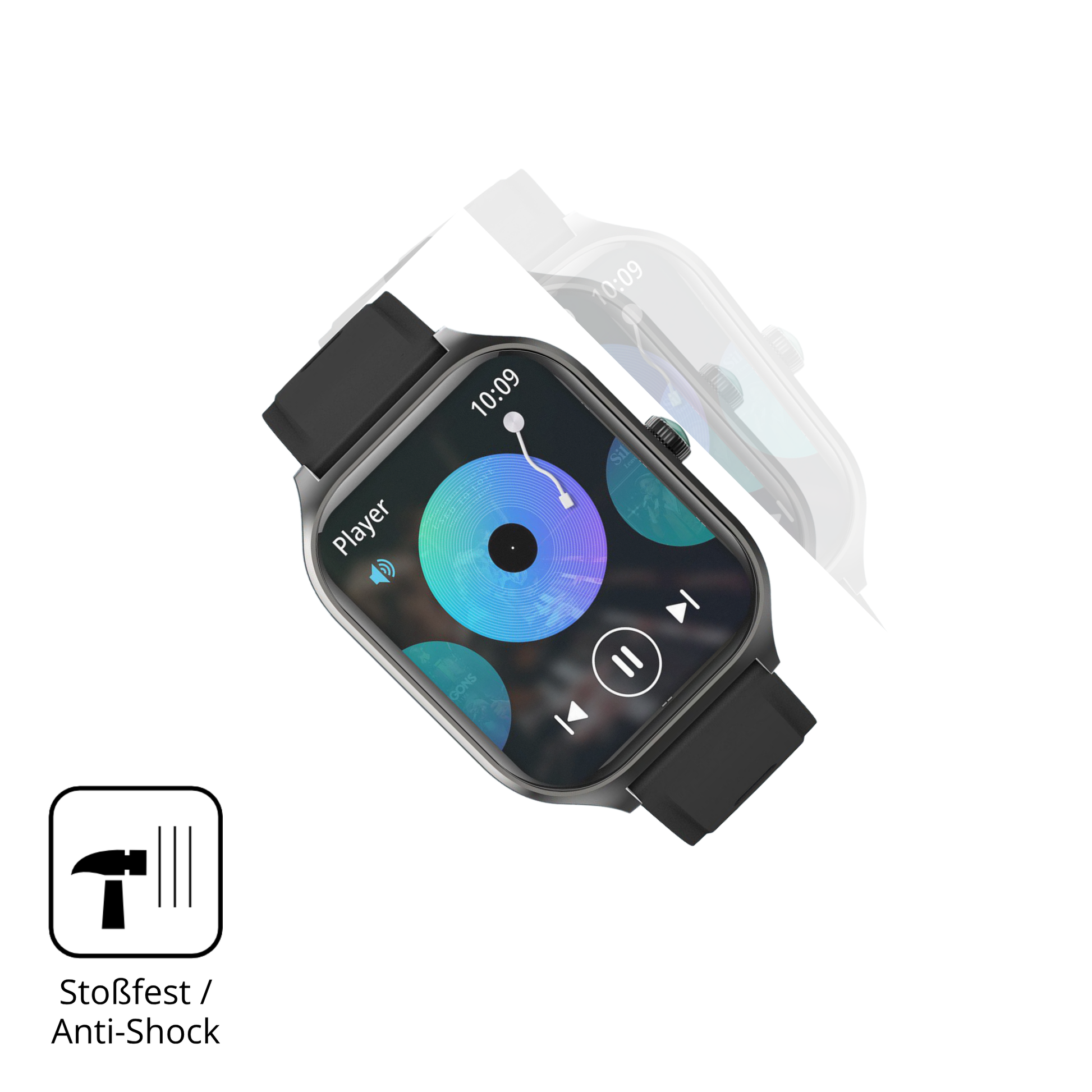 Schutz gegen Kratzer auf dem FORRLITE Smartwatch 2.01 Zoll Glas durch Schlüssel, Stöße gegen die Tischkante oder Stürze