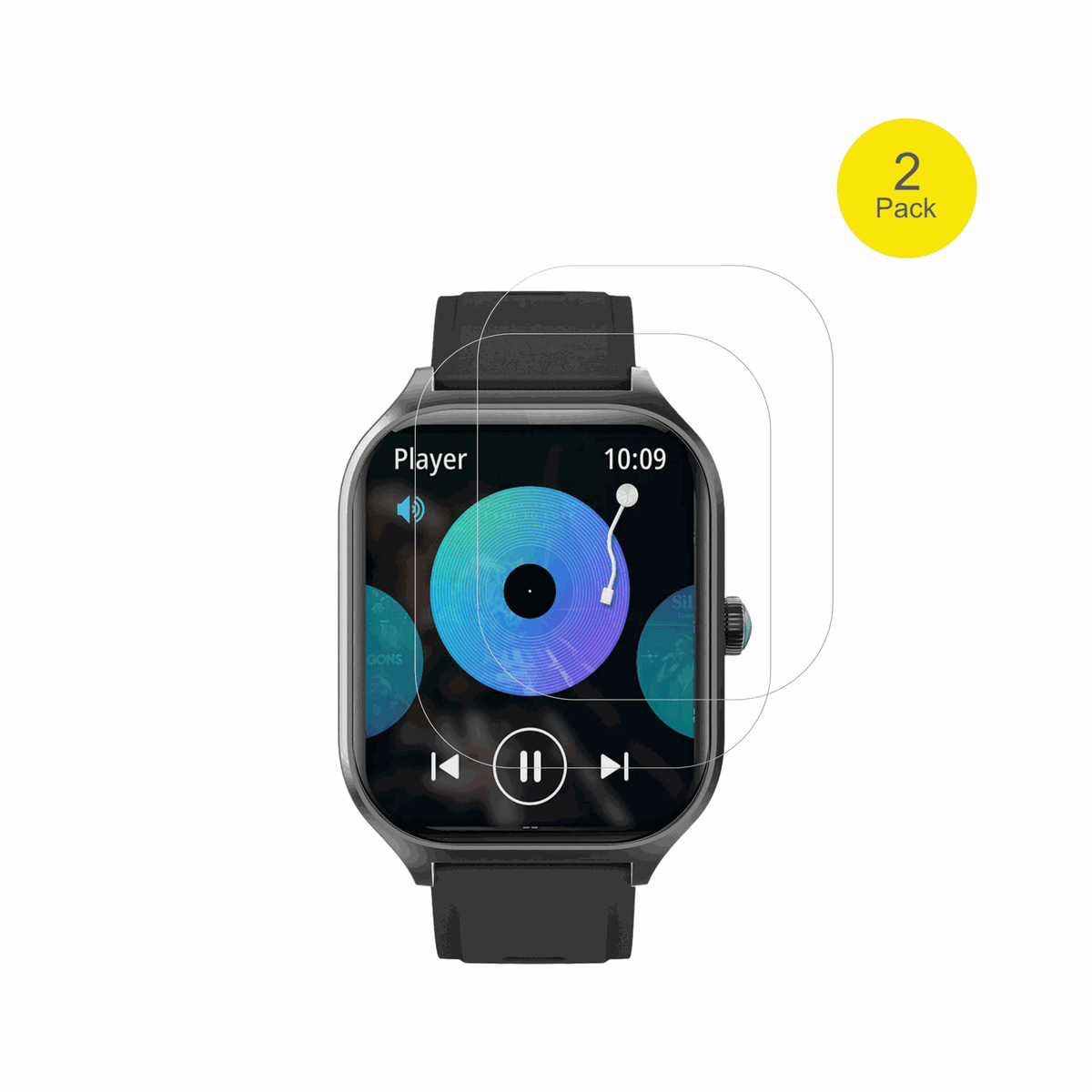 FORRLITESmartwatch 2.01 Zoll mit aufgebrachter dipos Displayschutzfolie, glasklare Darstellung ohne Einschränkungen