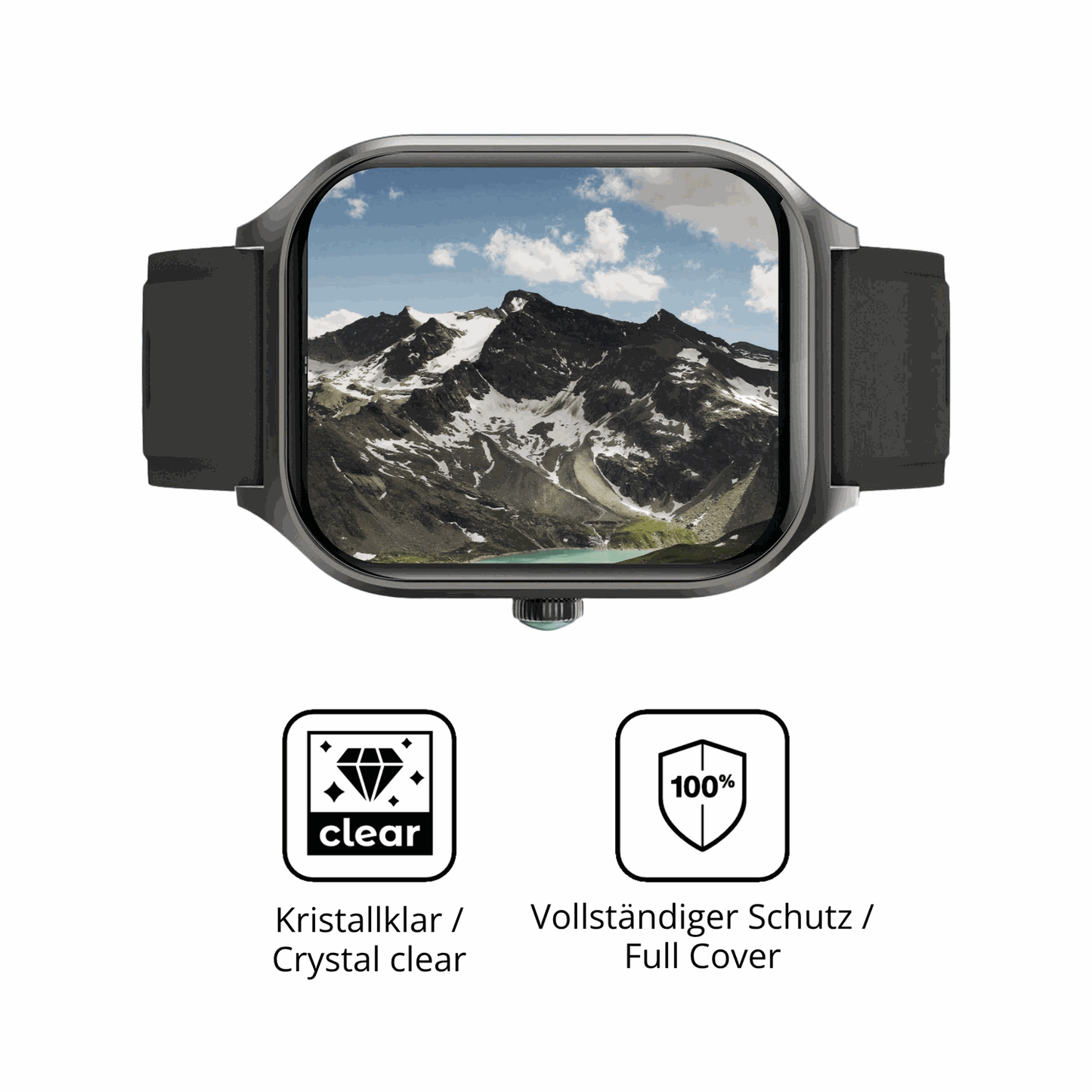 Dünne und klare Folie passend zugeschnitten für FORRLITE Smartwatch 2.01 Zoll