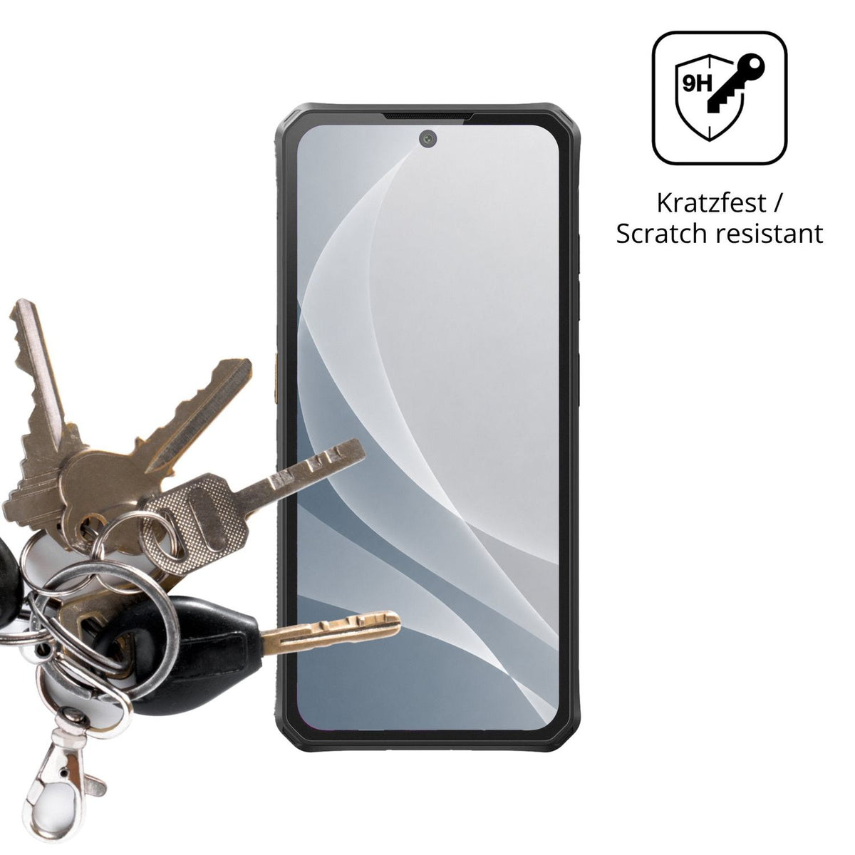 dipos Displayschutz für FOSSiBOT F114, mattierte Oberfläche, robuste Festigkeit und perfekte Passform