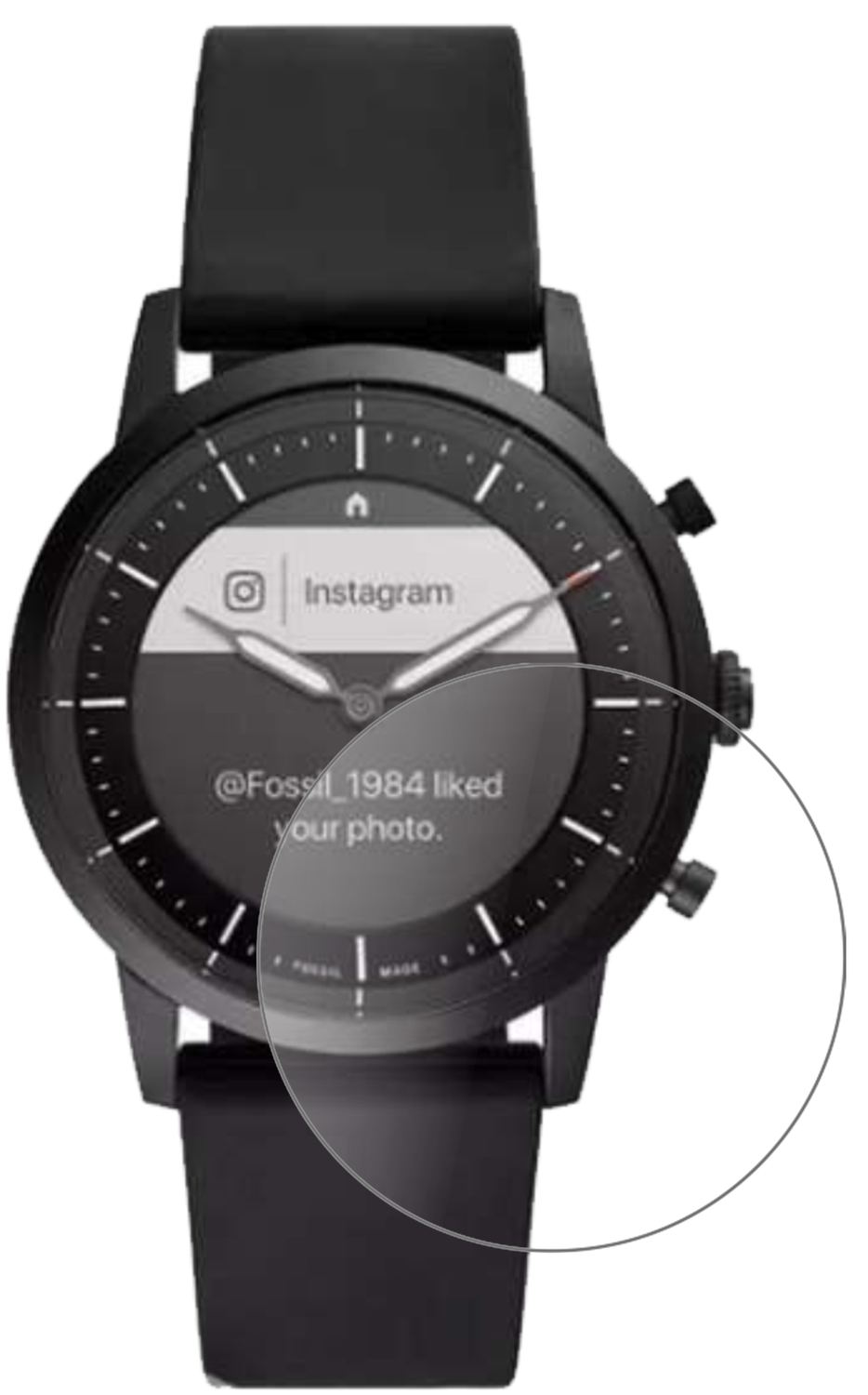 1x 9H Schutzfolie matt für Fossil Hybrid HR Panzerfolie