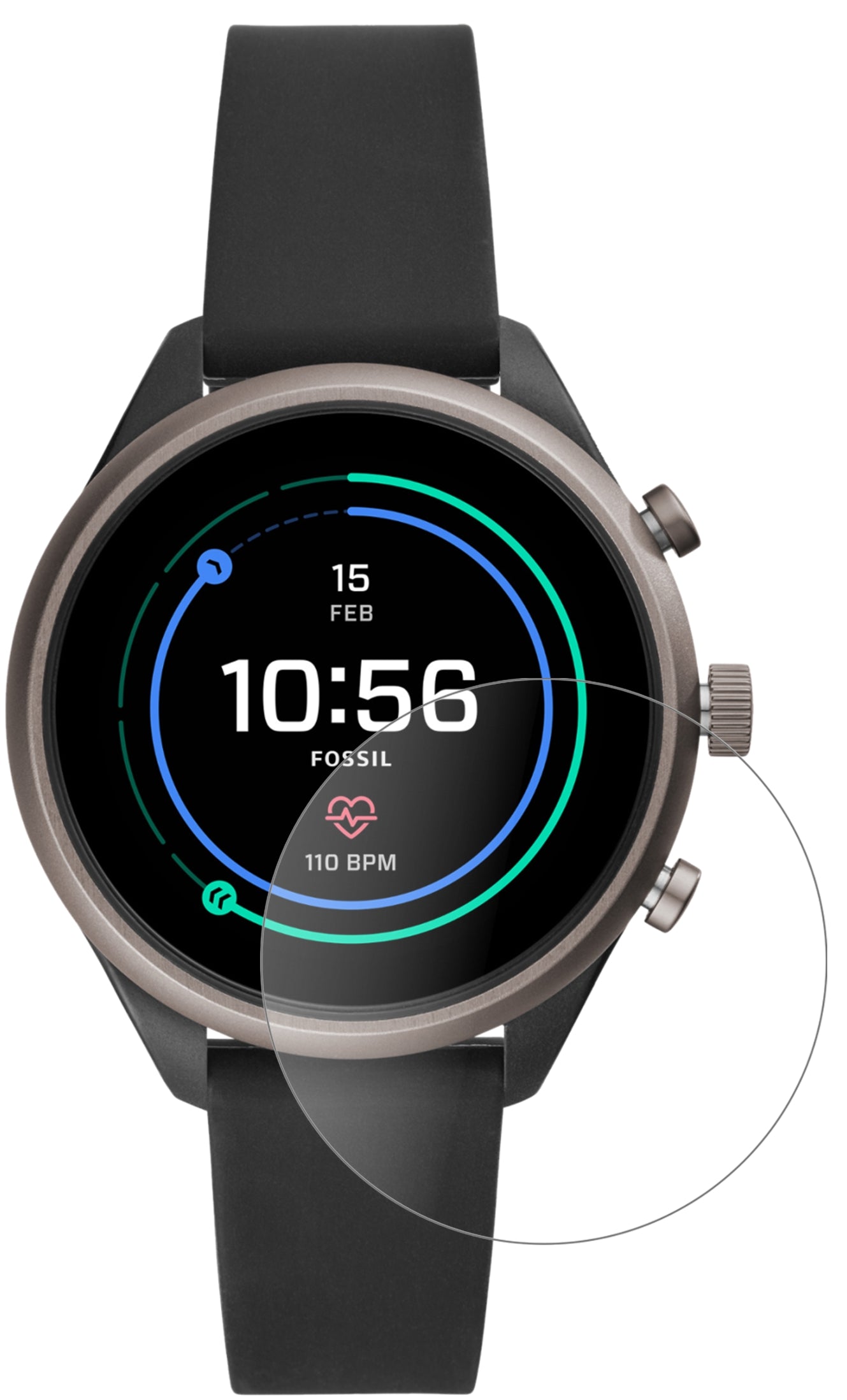 2x 9H Schutzfolie matt für Fossil Sport Smartwatch Panzerfolie