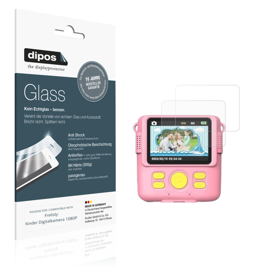 Matte Displayschutzfolie von dipos passend für Frelisty Kinder Digitalkamera 1080P, 9H kratzfest und blasenfrei montiert