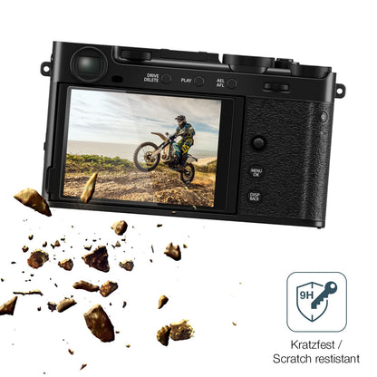dipos Displayschutz für Fujifilm X-E5, transparente Oberfläche, perfekte Passform auch für die Rundungen