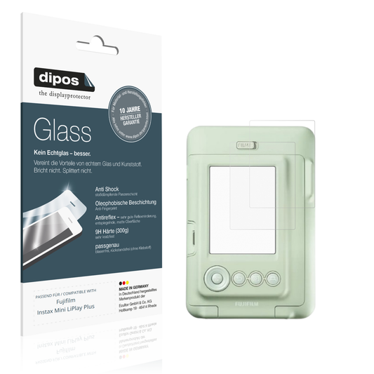 Matte Displayschutzfolie von dipos passend für fujifilminstax mini liplay plus, 9H kratzfest und blasenfrei montiert