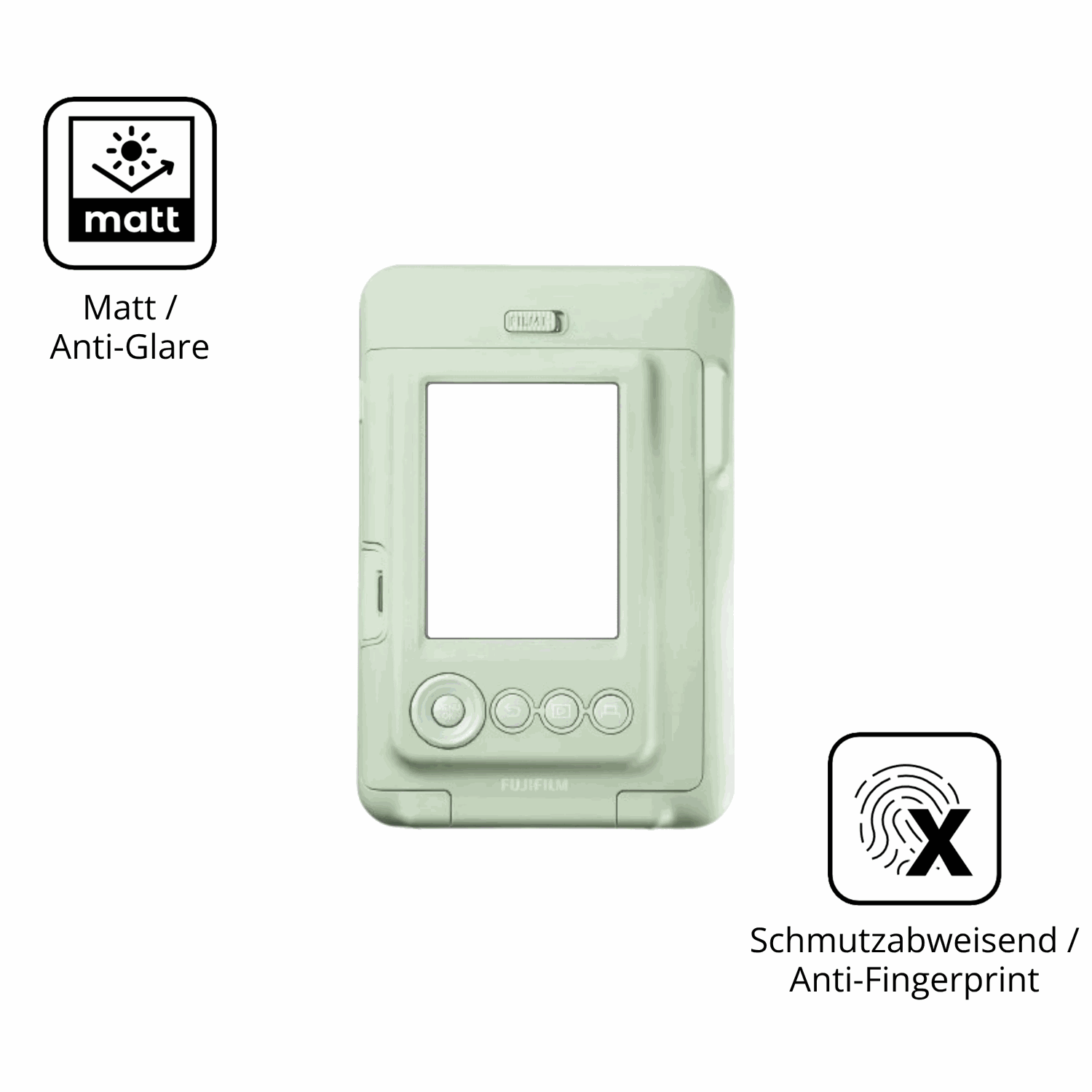9H Hartbeschichtete, flexible Folie passend zugeschnitten für fujifilminstax mini liplay plus