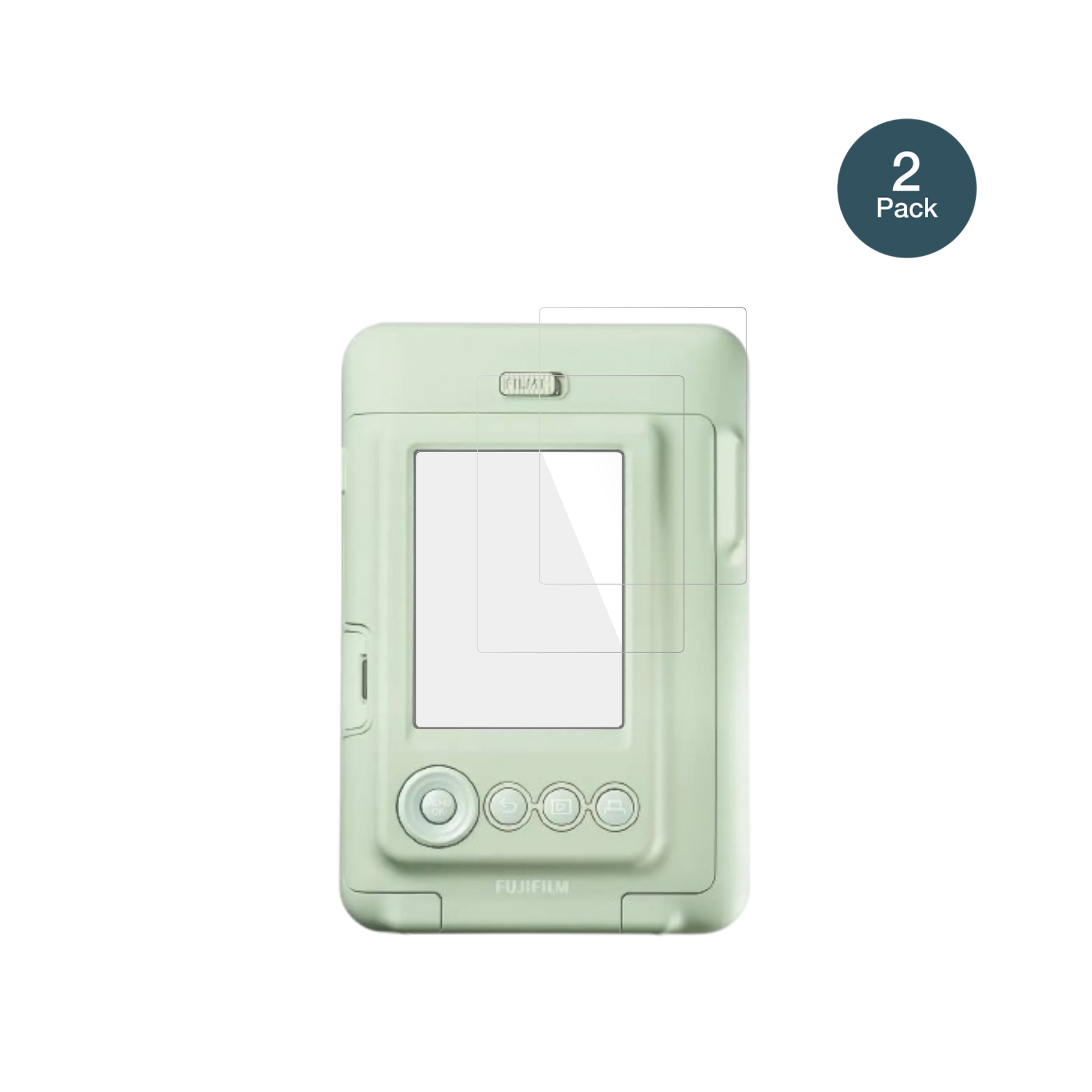 fujifilminstax mini liplay plus mit aufgebrachter dipos Flex Schutzfolie, glasklare Darstellung ohne Einschränkungen