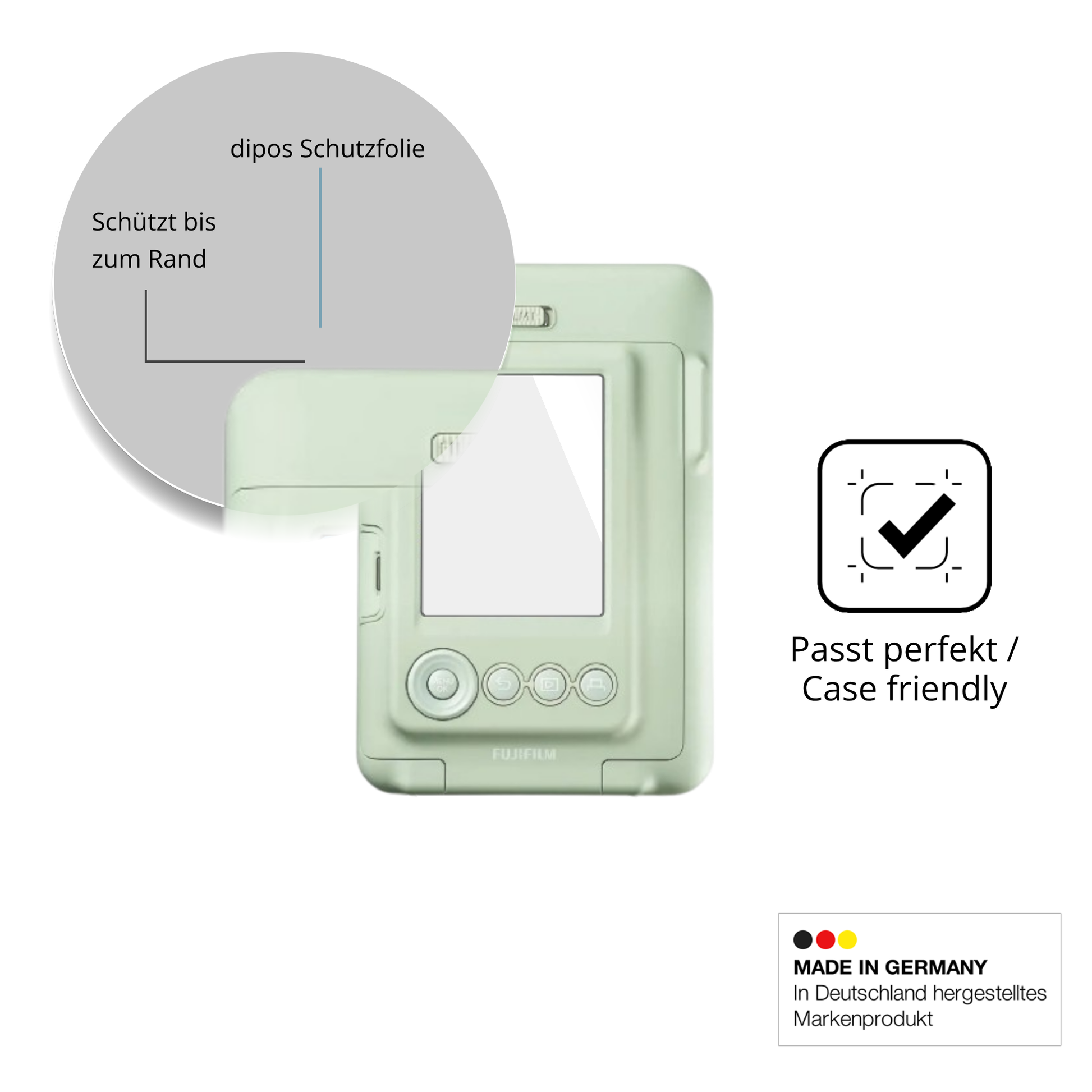 Besonders flexibler Displayschutz mit Anti-Shock-Schicht im Materialmix